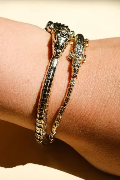 BIBI VAN DER VELDEN Thin Alligator Wrap Bracelet | Thumbnail 2 BIBI VAN DER VELDEN Thin Alligator Wrap Bracelet | Thumbnail 2