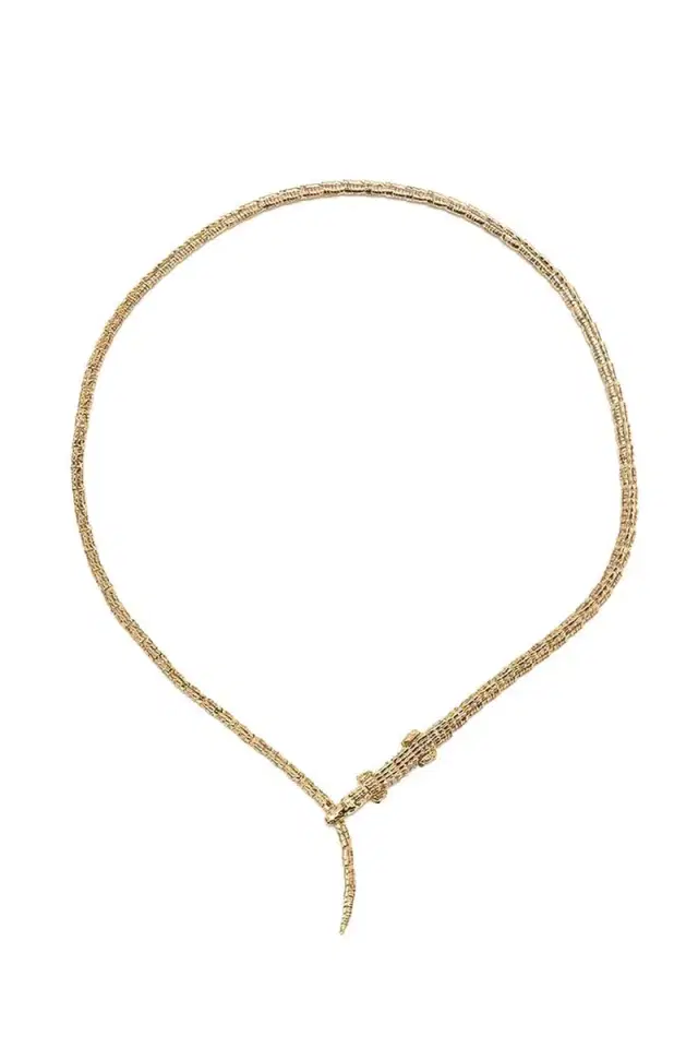 BIBI VAN DER VELDEN Thin alligator Wrap Necklace