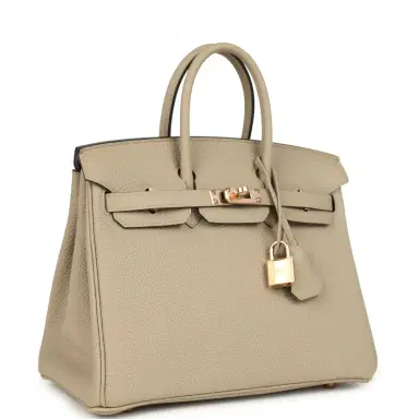 HERMÈS Hermes Birkin 25 Gris Tourterelle Togo Rose Gold Hardware | Thumbnail 2 HERMÈS Hermes Birkin 25 Gris Tourterelle Togo Rose Gold Hardware | Thumbnail 2