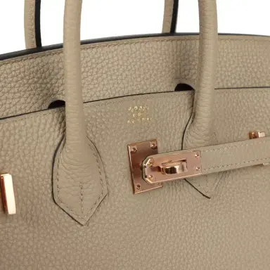 HERMÈS Hermes Birkin 25 Gris Tourterelle Togo Rose Gold Hardware | Thumbnail 7 HERMÈS Hermes Birkin 25 Gris Tourterelle Togo Rose Gold Hardware | Thumbnail 7