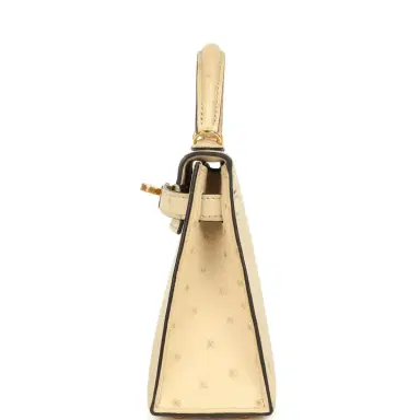 HERMÈS Hermes Kelly Sellier 20 Parchemin Ostrich Gold Hardware | Thumbnail 3 HERMÈS Hermes Kelly Sellier 20 Parchemin Ostrich Gold Hardware | Thumbnail 3