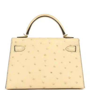 HERMÈS Hermes Kelly Sellier 20 Parchemin Ostrich Gold Hardware | Thumbnail 4 HERMÈS Hermes Kelly Sellier 20 Parchemin Ostrich Gold Hardware | Thumbnail 4
