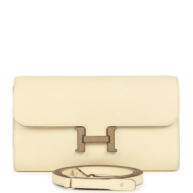 hermes Pre-owned Hermes Constance Wallet To Go Nata Epsom Marquette Palladium Hardware