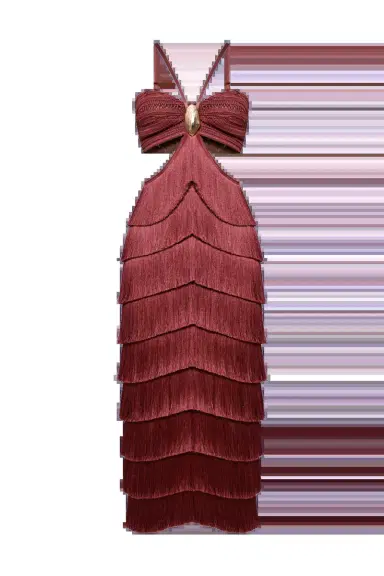 PatBo AMBER FRINGE MIDI DRESS | Thumbnail 4