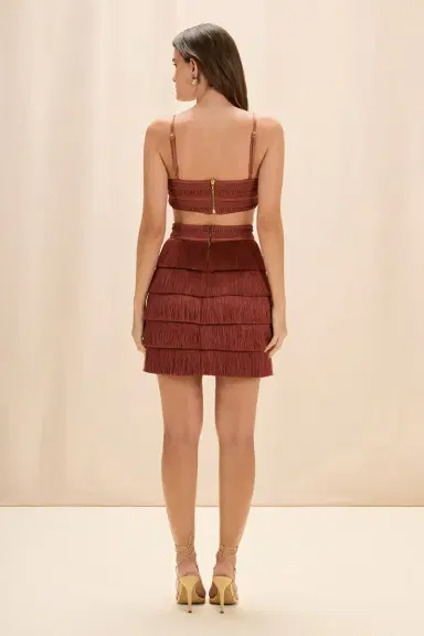PatBo AMBER FRINGE MINI DRESS | Thumbnail 2