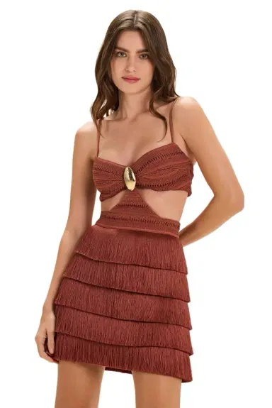 PatBo AMBER FRINGE MINI DRESS | Thumbnail 1