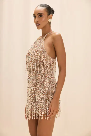 PatBo PEARL DUST EMBROIDERY MINI DRESS | Thumbnail 3