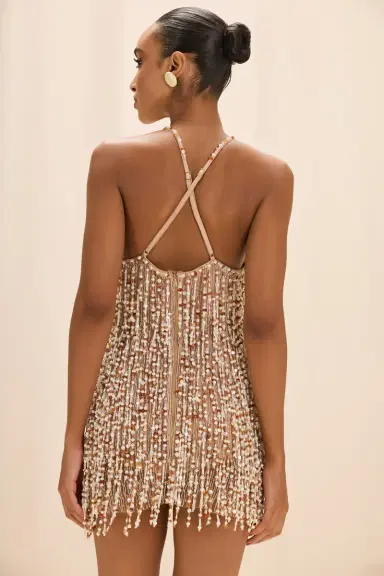 PatBo PEARL DUST EMBROIDERY MINI DRESS | Thumbnail 4