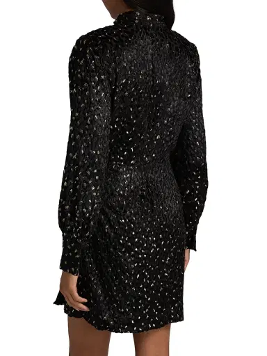 Simkhai Women's Daphne Velvet & Metallic Clip-Dot Minidress | Thumbnail 5