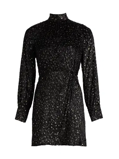 Simkhai Women's Daphne Velvet & Metallic Clip-Dot Minidress | Thumbnail 1