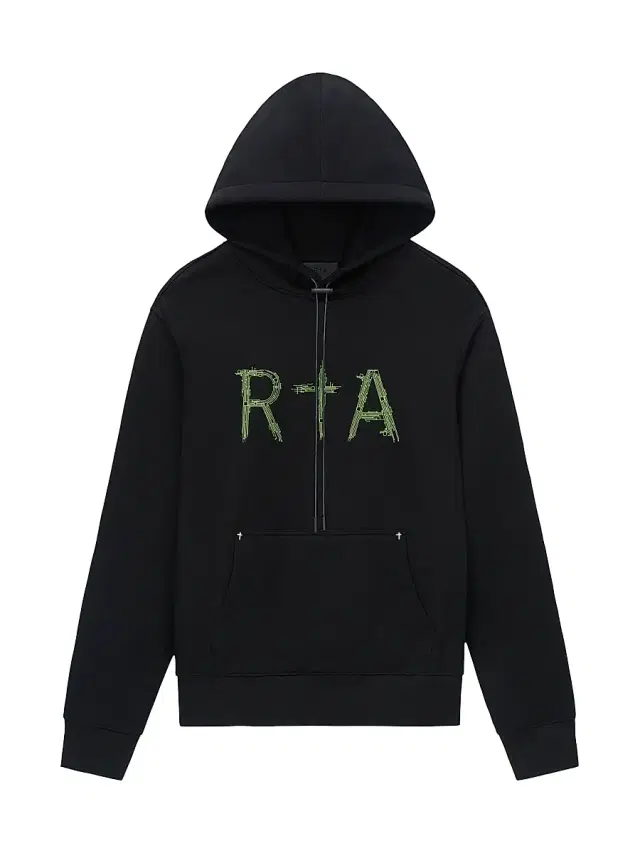 RTA Men's Dion Logo Cotton Hoodie - Black Circuit Rta