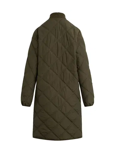 Favorite Daughter Women's The Walk In The Park Quilted Jacket - Dark Olive - Size Large | Thumbnail 2