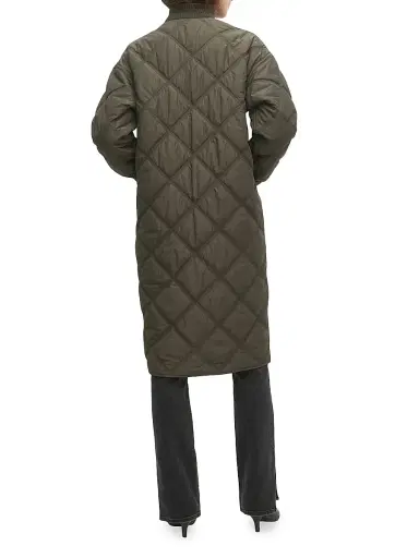 Favorite Daughter Women's The Walk In The Park Quilted Jacket - Dark Olive - Size Large | Thumbnail 5