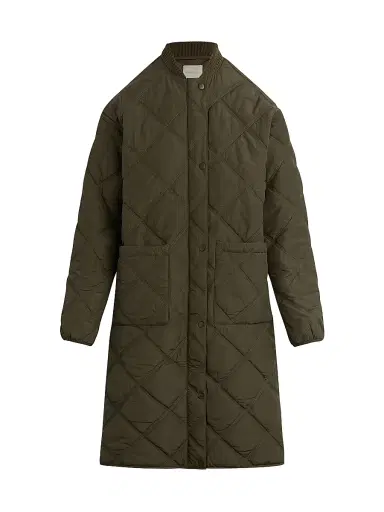 Favorite Daughter Women's The Walk In The Park Quilted Jacket - Dark Olive - Size Large | Thumbnail 1