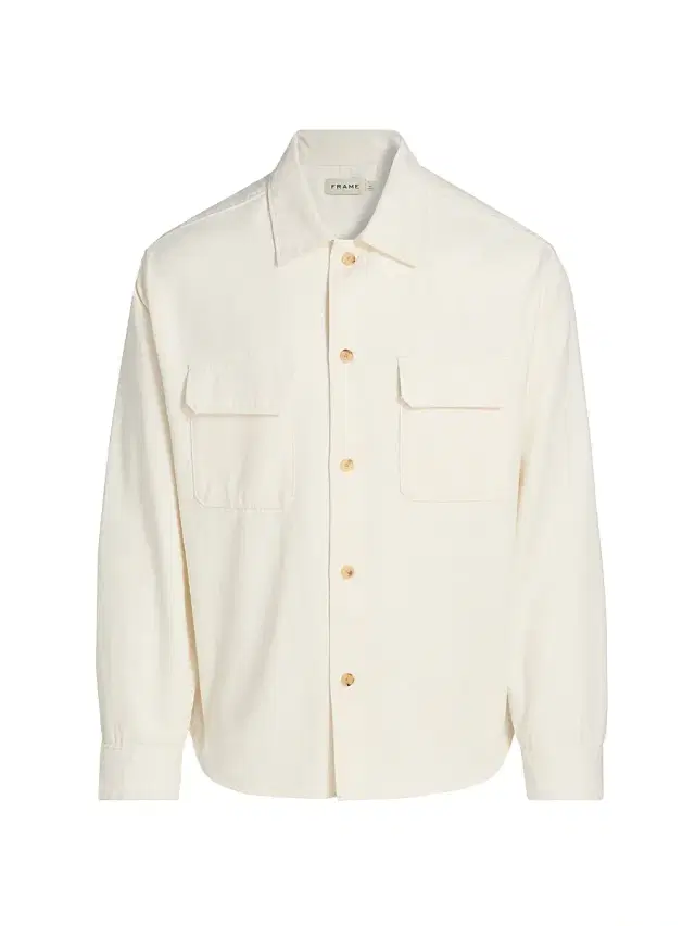Men's Cotton & Linen Pocket Overshirt - Off White