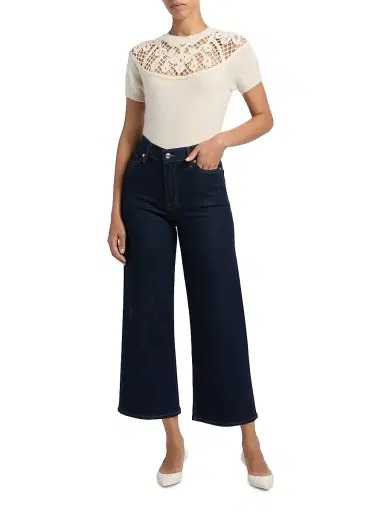 Frame Women's Le Slim Palazzo Crop Jeans - Rinse - Size 31 | Thumbnail 2 Frame Women's Le Slim Palazzo Crop Jeans - Rinse - Size 31 | Thumbnail 2