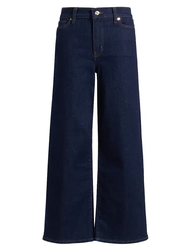 FRAME Women's Le Slim Palazzo Crop Jeans - Rinse