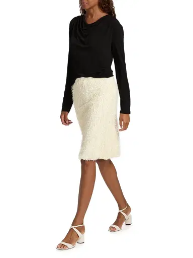 Vince Women's Feathery Fringe Above-the-Knee Skirt | Thumbnail 2