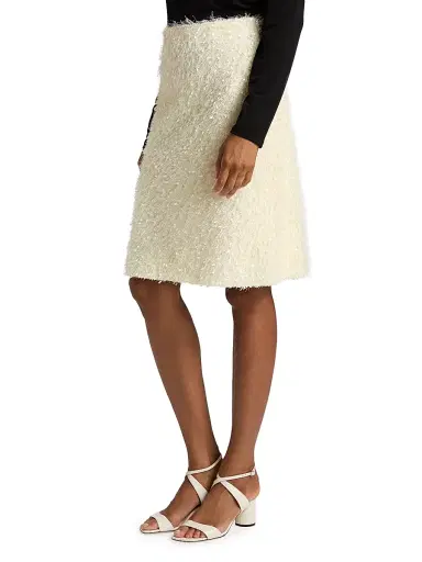 Vince Women's Feathery Fringe Above-the-Knee Skirt | Thumbnail 4