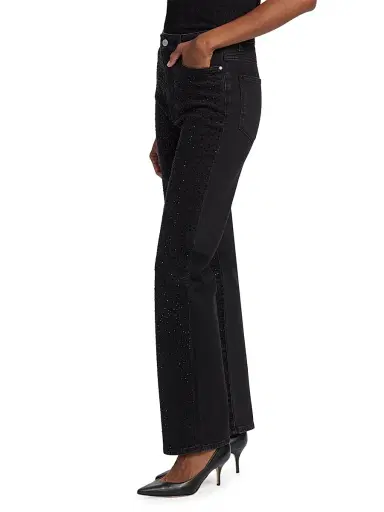 PAIGE Women's Stevie Crystal-Embellished Ankle Jeans | Thumbnail 4 PAIGE Women's Stevie Crystal-Embellished Ankle Jeans | Thumbnail 4