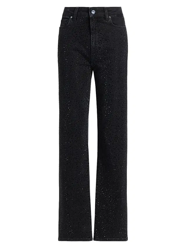 Paige Women's Stevie Crystal-Embellished Ankle Jeans - Interstellar Embellished