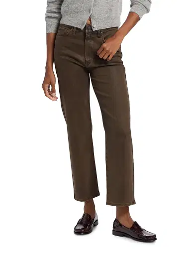 PAIGE Women's Stevie High-Rise Ankle Jeans - Dark Brown - Size 24 | Thumbnail 3