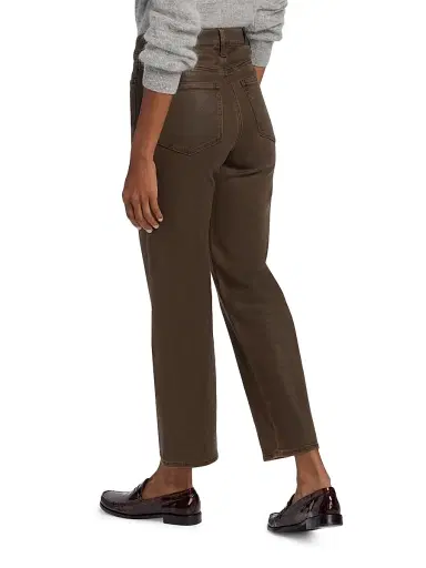 PAIGE Women's Stevie High-Rise Ankle Jeans - Dark Brown - Size 24 | Thumbnail 5