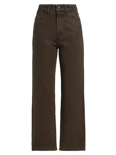 PAIGE Women's Stevie High-Rise Ankle Jeans - Dark Brown - Size 24 | Thumbnail 1
