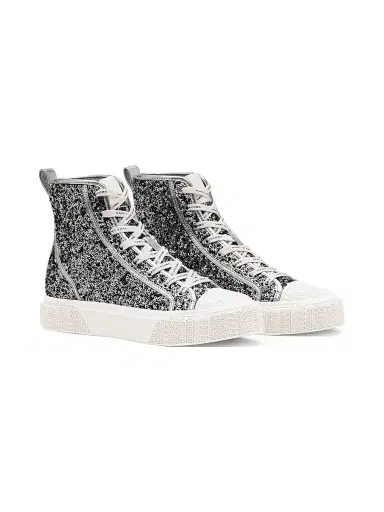 Marc Jacobs Women's The Sequin High-Top Sneakers - Silver | Thumbnail 2