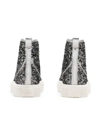 Marc Jacobs Women's The Sequin High-Top Sneakers - Silver | Thumbnail 3
