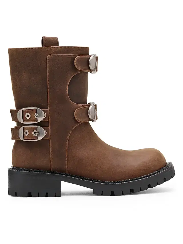 Women's The Kiki Leather Moto Ankle Boots - Tobacco