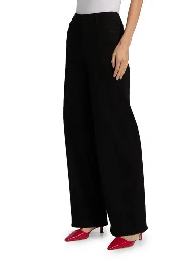 PAIGE Women's Anessa Straight High-Rise Jeans - Black Shadow - Size 29 | Thumbnail 4
