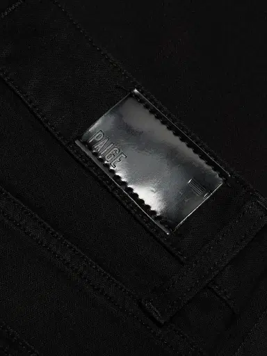PAIGE Women's Anessa Straight High-Rise Jeans - Black Shadow - Size 29 | Thumbnail 7