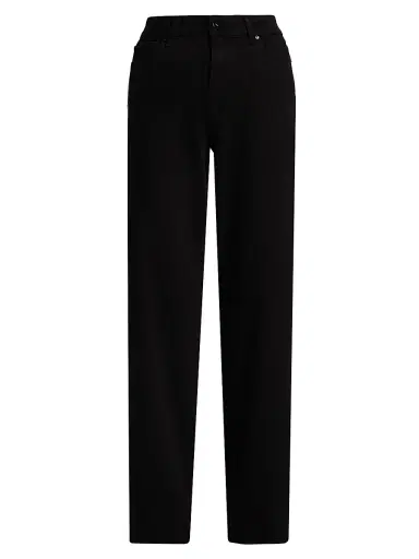PAIGE Women's Anessa Straight High-Rise Jeans - Black Shadow - Size 29 | Thumbnail 1