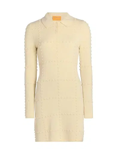 Guest In Residence Women's Popcorn Cashmere-Blend Polo Dress | Thumbnail 1 Guest In Residence Women's Popcorn Cashmere-Blend Polo Dress | Thumbnail 1