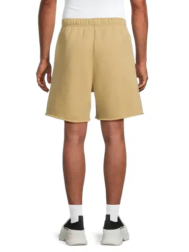 Purple Brand Men's Logo Cotton Fleece Shorts - Tan | Thumbnail 5