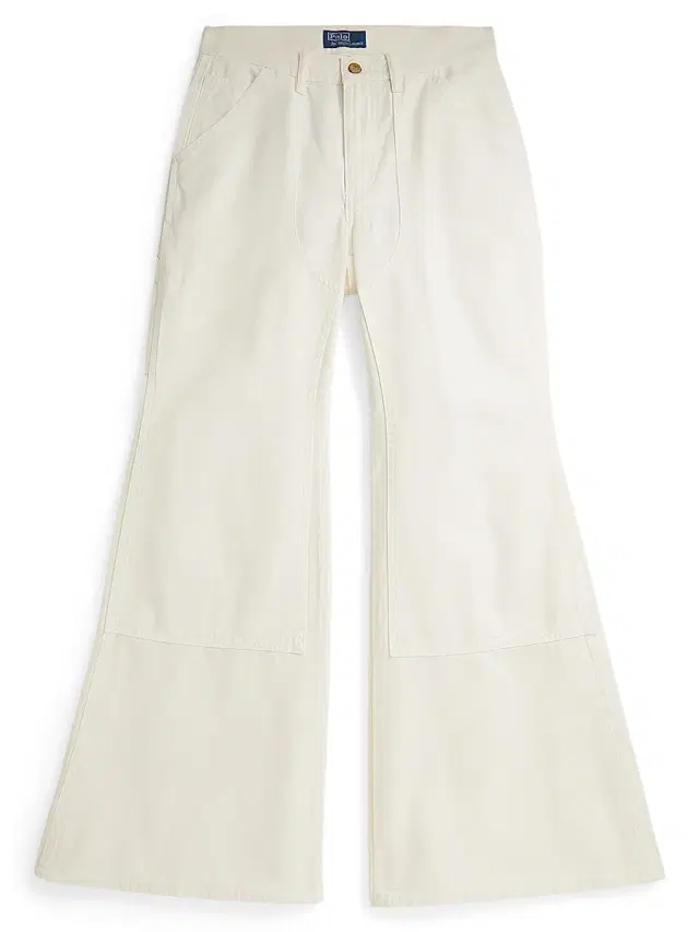 Polo Ralph Lauren Women's High-Rise Cotton Flared Pants - Cream