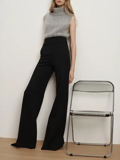 Veronica Beard Women's Kalinda Wide-Leg Pants - Black - Size 16 | Thumbnail 2