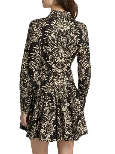 Ulla Johnson Women's Taliah Printed Minidress - Noir Flora - Size 2 | Thumbnail 5