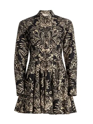 Ulla Johnson Women's Taliah Printed Minidress - Noir Flora - Size 2 | Thumbnail 1