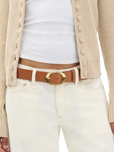 rag & bone Women's Vera Leather Belt - Cinnamon - Size Large | Thumbnail 2