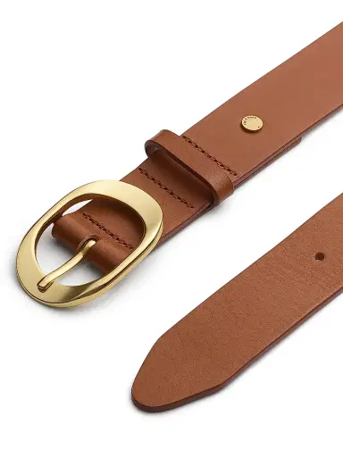 rag & bone Women's Vera Leather Belt - Cinnamon - Size Large | Thumbnail 3