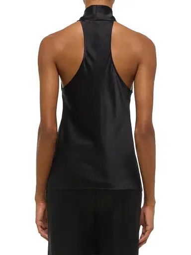 Helmut Lang Women's U-Neck Silk Satin Top - Black | Thumbnail 5 Helmut Lang Women's U-Neck Silk Satin Top - Black | Thumbnail 5