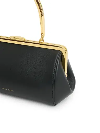 MANSUR GAVRIEL Women's Pina Leather Top Handle Bag - Black | Thumbnail 4 MANSUR GAVRIEL Women's Pina Leather Top Handle Bag - Black | Thumbnail 4