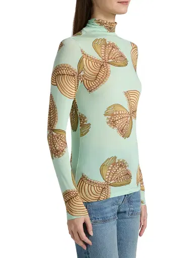 Ulla Johnson Women's Aurelia Stretch-Knit Turtleneck Top | Thumbnail 4 Ulla Johnson Women's Aurelia Stretch-Knit Turtleneck Top | Thumbnail 4