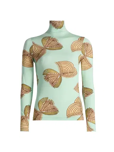 Ulla Johnson Women's Aurelia Stretch-Knit Turtleneck Top | Thumbnail 1 Ulla Johnson Women's Aurelia Stretch-Knit Turtleneck Top | Thumbnail 1