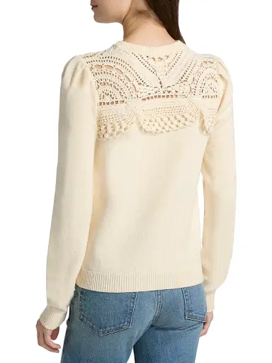 Ulla Johnson Women's Lucette Crochet-Yoke Sweater | Thumbnail 5
