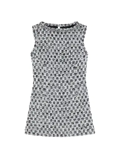 LIBEROWE Women's Moorgate Tweed Minidress - Silver - Size Small | Thumbnail 1