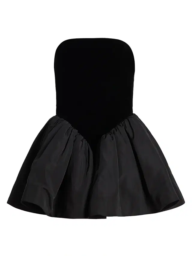 Ronny Kobo Women's Atlas Basque Waist Minidress - Black