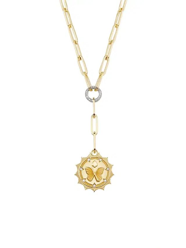 Women's Reverie K Yellow Gold & 0.32 TCW Diamond Pendant Necklace - Yellow Gold